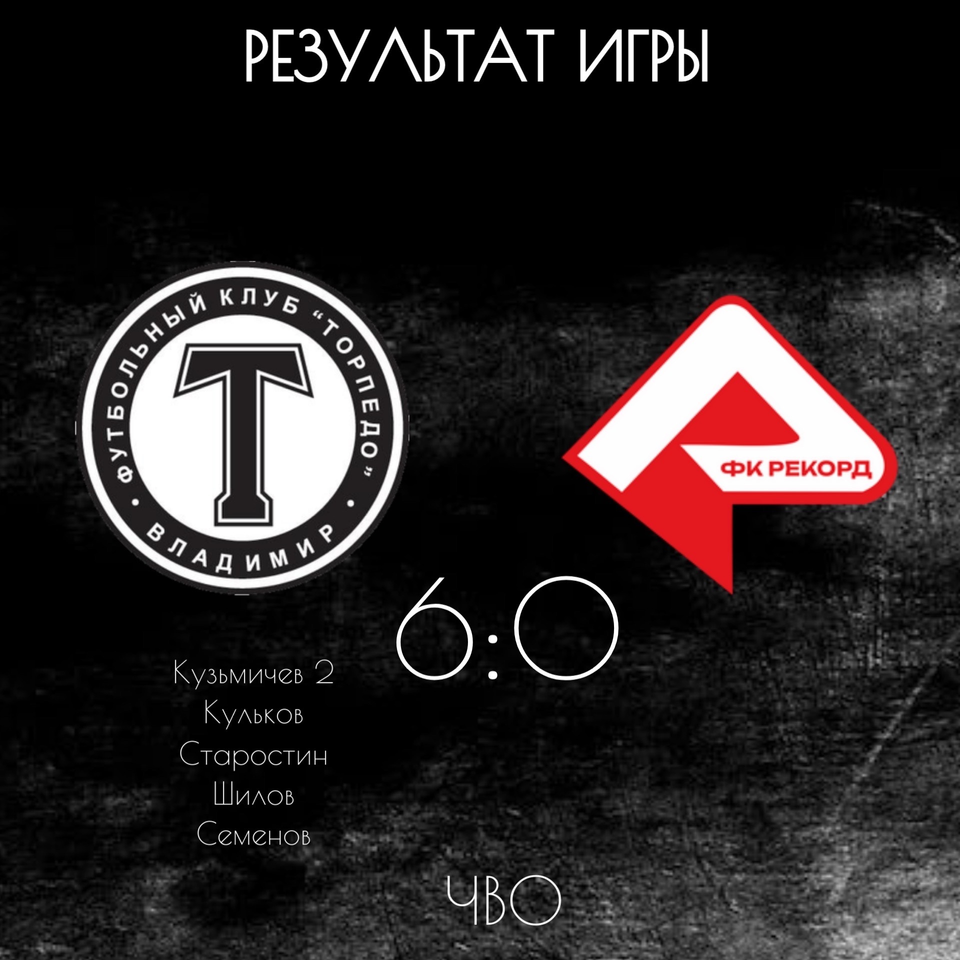 🌟Команда Алексея Евсикова разгромила александровский «Рекорд» на своем поле